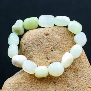 Serpentine Nugget Bracelet | Handmade